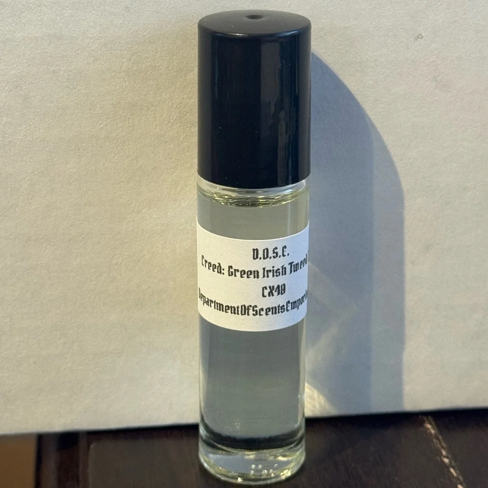 Green Tweed (M) Type Fragrance Oil 1/3 Oz Glass Roll-On Bottle
